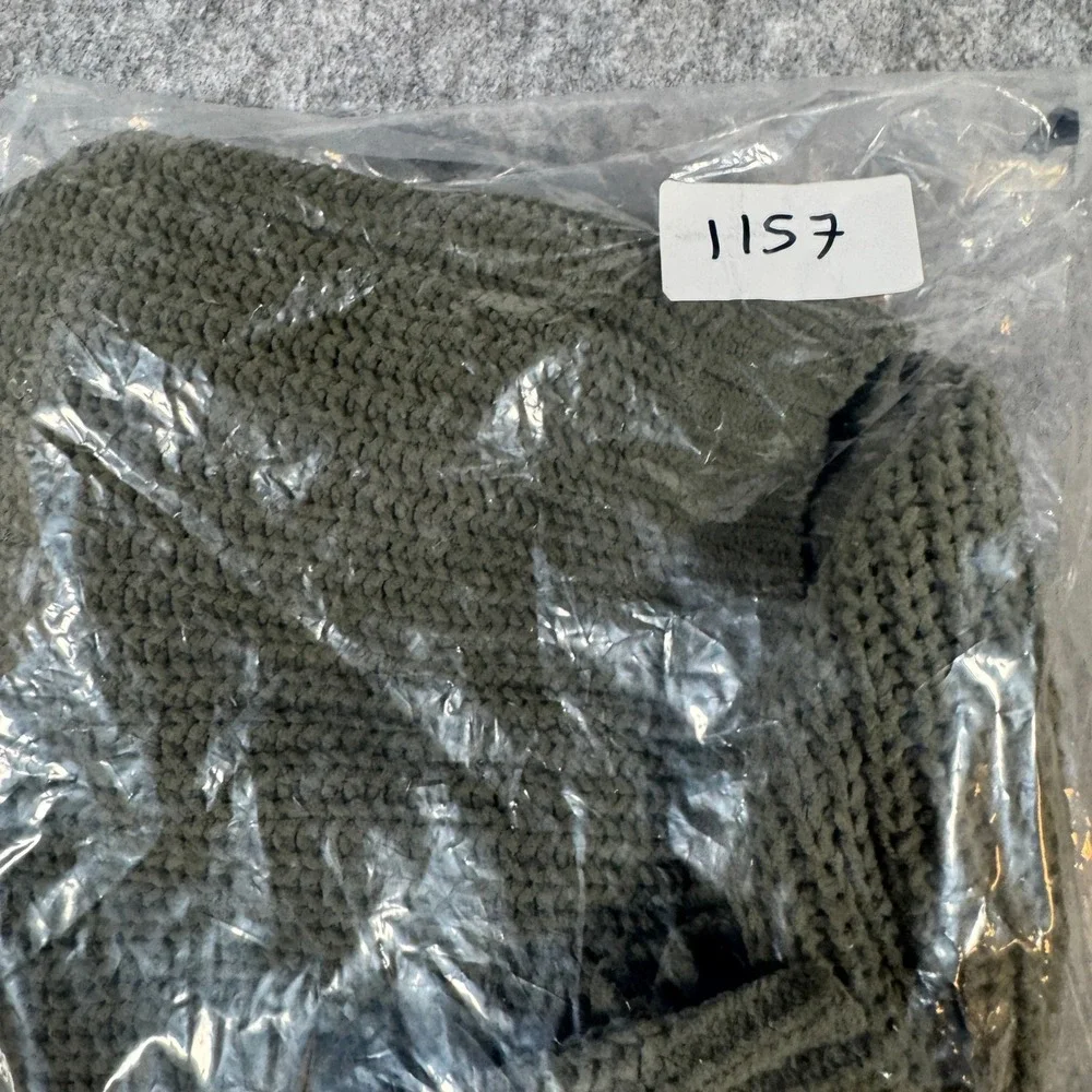 DKNY Toddler Boys 12M Olive Green Chenille Hooded Sweater and Khaki Pants Set